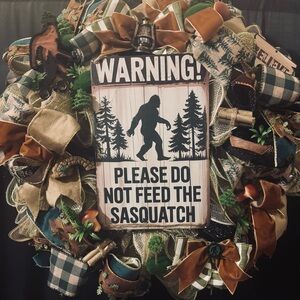 Bigfoot rustic handmade wreath